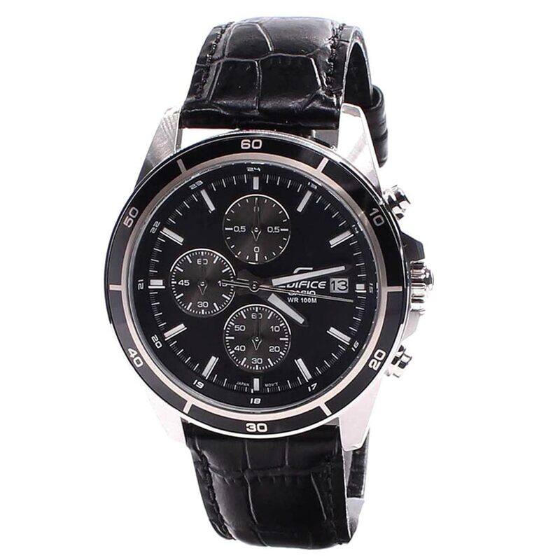 

Casio Edifice Men's Black Dial Leather Analog Watch - EFR-526L-1AVUDF