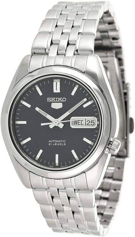 

Seiko 5 Men's Black Dial Stainless Steel Band Automatic Watch - SNK357K1