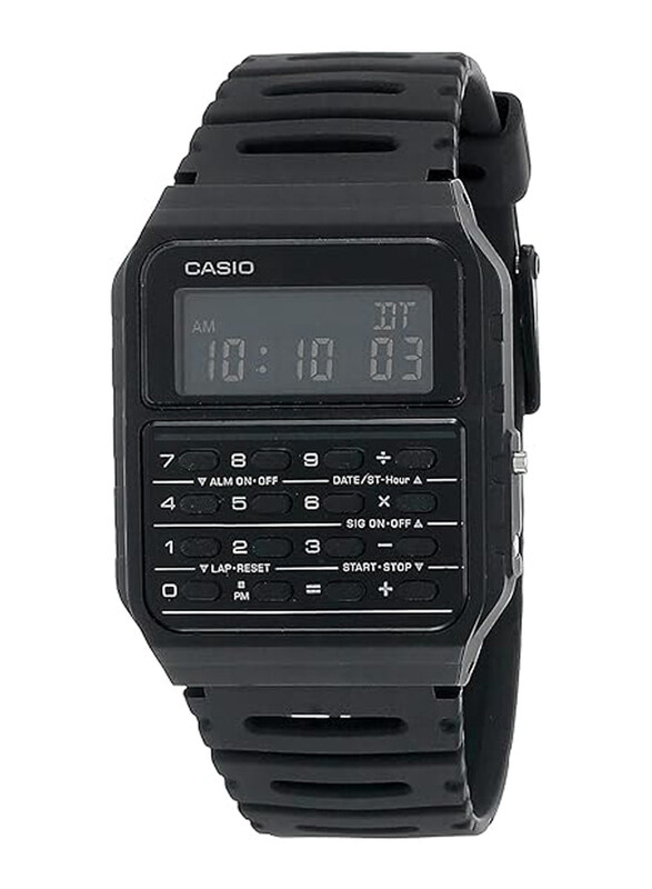 

Casio Youth Digital Watch for Men with Resin Band, Water Resistant, CA-53WF-1BDF, Black