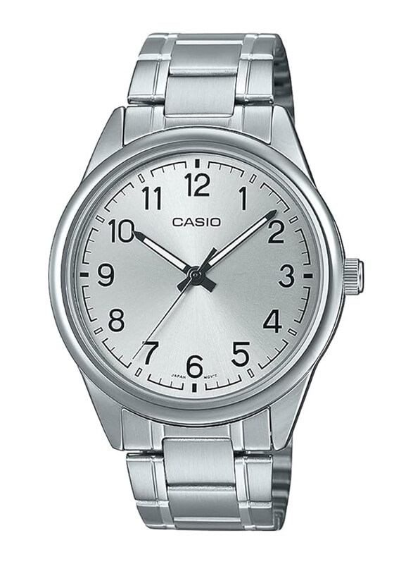 

Casio Analog Watch for Men with Stainless Steel Band, Water Resistant, MTP-V005D-7B4UDF, Silver-Silver