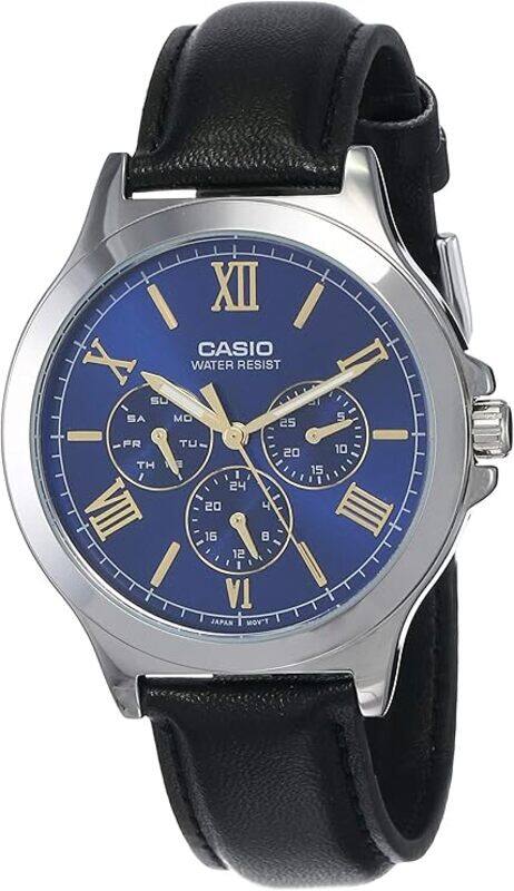 

Casio Mens Quartz Watch, Analog Display and Leather Strap MTP-V300L-2AUDF