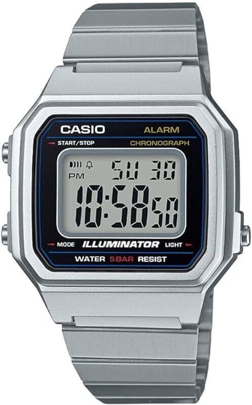 

Casio Unisex Watch - B650WD-1ADF BlACK Dial, Silver Band