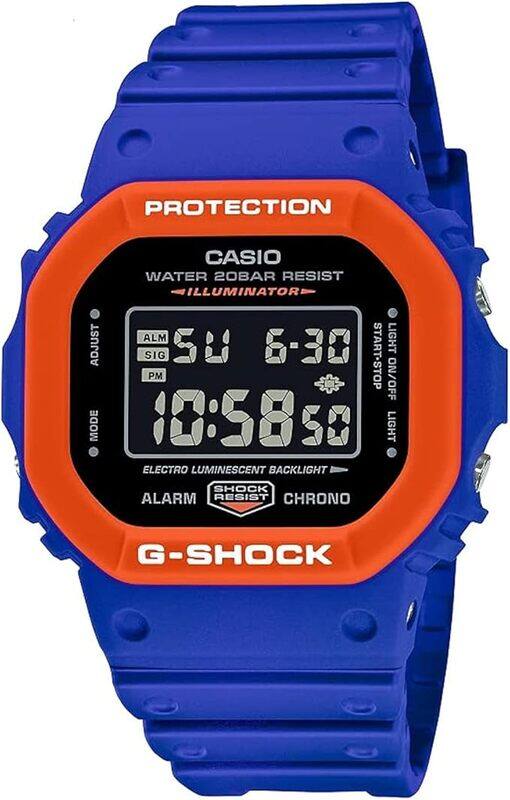 

Casio G-Shock Watch - DW-5610SC-2DR Black Dial, Blue Band