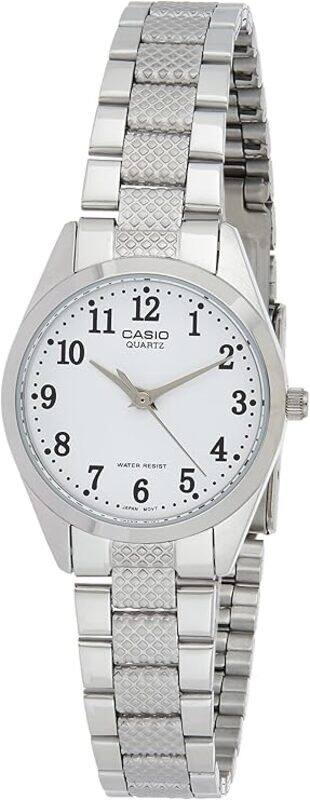 

Casio Women's Watch - LTP-1274D-7B White Dial, Silver Band