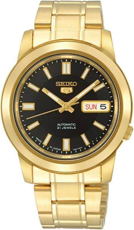 

Seiko Men's Black Dial Stainless Steel Band Watch - SNKK22K1