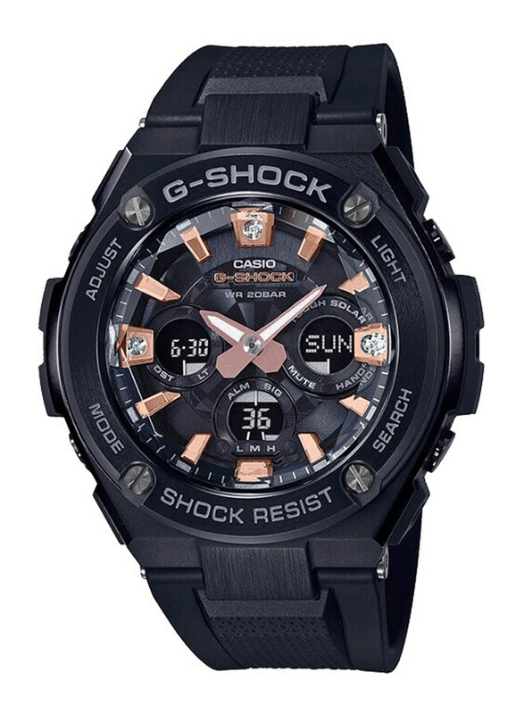 

Casio Analog Watch for Men with Resin Band, Water Resistant and Chronograph, GST-S310BDD-1ADR, Black