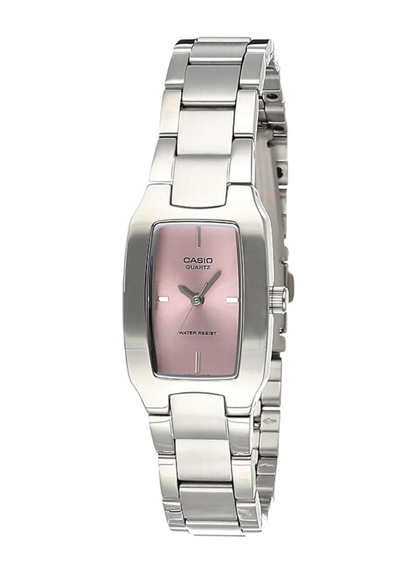 

Casio Enticer Analog Watch for Women with Stainless Steel Band, Water Resistant, Ltp-1165A-4C, Silver-Pink