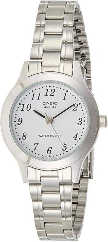 

Casio LTP-1128A-7B Ladies Stainless Steel White Dial Watch Casual Dress ...