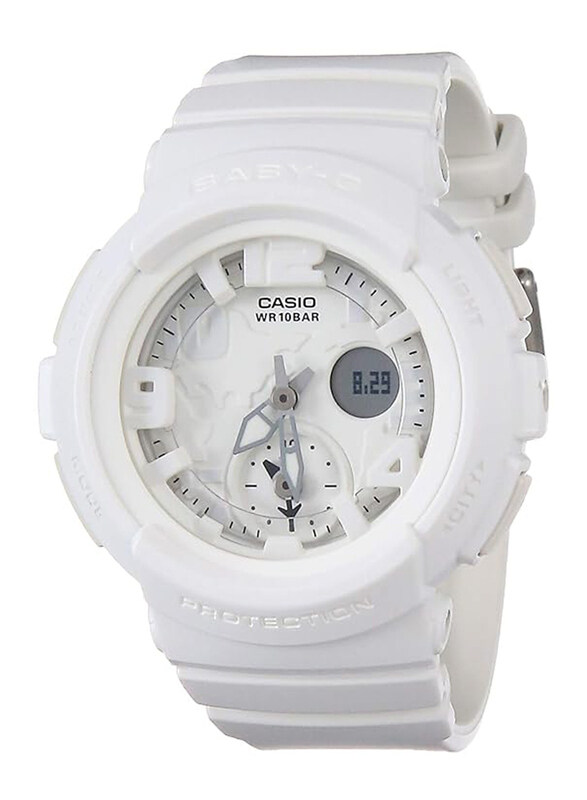 

Casio Baby-G Analog + Digital Watch for Women with Resin Band, Water Resistant, BGA-190BC-7BDR, White