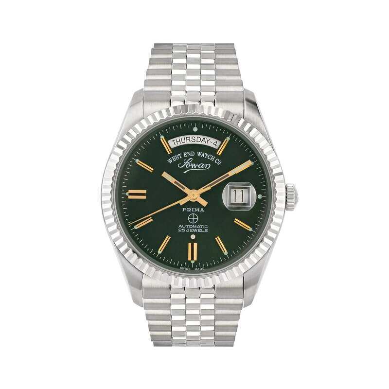 

West End Men's Silver Tone Case Green Dial Automatic Watch