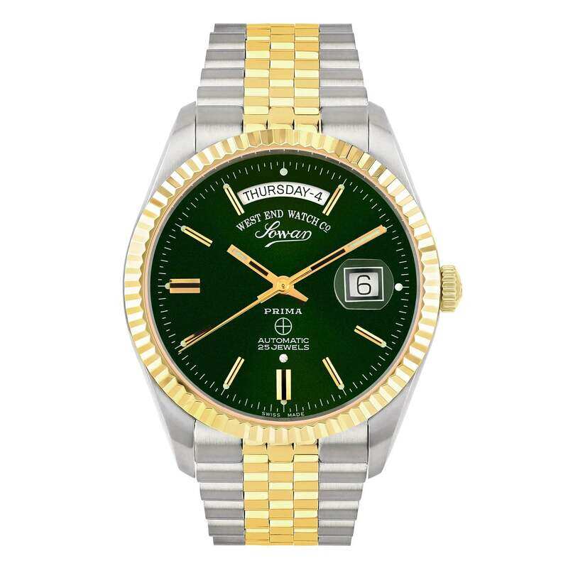 

West End Men's Silver Tone Case Green Dial Automatic Watch