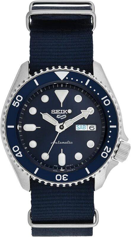 

Seiko Men's Analogue Automatic Watch With Cloth Strap SRPD51K2, Blue