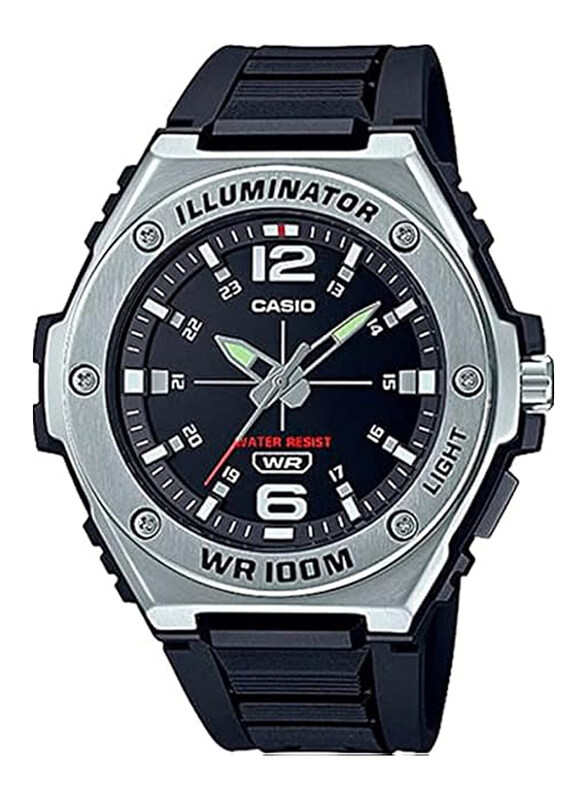 

Casio Analog Watch for Men with Resin Band, Water Resistant, MWA-100H-1AVDF, Black