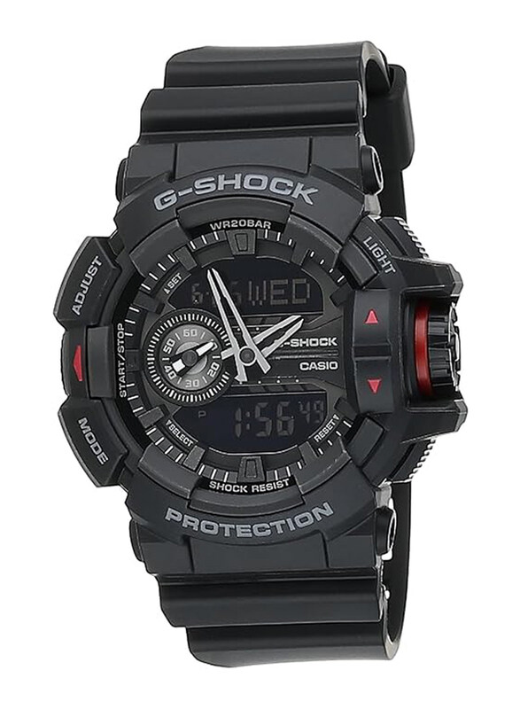 

Casio G-Shock Analog + Digital Watch for Men with Resin Band, Water Resistant, GA-400-1BDR, Black