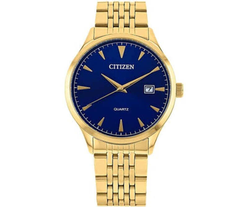 

CITIZEN DZ0062-58L Quartz Analog Blue Dial Gold Stainless Steel Men's Watch