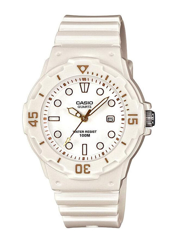 

Casio Analog Watch for Women with Resin Band, Water Resistant, LRW-200H-7E2V, White