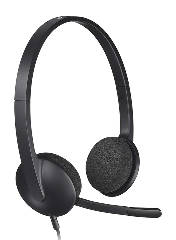 

Logitech H340 Wired On-Ear Headphones with External Microphone, Black