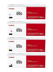 Canon 055 Black and Tri-Color Toner Cartridge, 4 Pieces