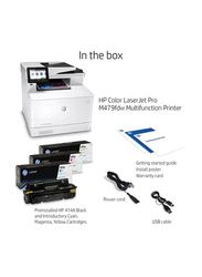 HP Color LaserJet Pro MFP M479FDW Laser Printer, W1A80A, White