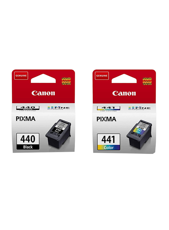 Canon 440 Black and Tri-Color 441 Pixma Ink Fine Cartridge Set, 2 Pieces