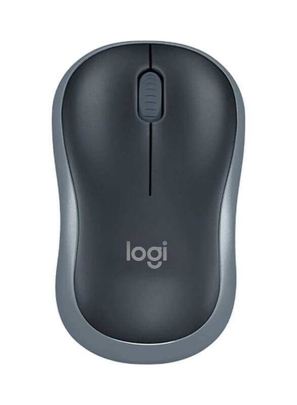 

Logitech M185 Wireless Optical Mouse, Black/Grey