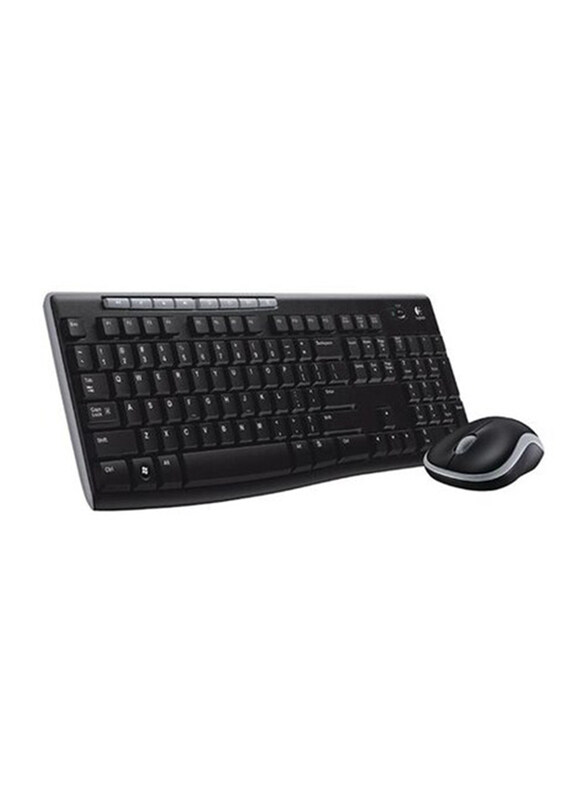 

Logitech Mk270 Wireless English Keyboard and Mouse Combo Set, 920-004509, Black