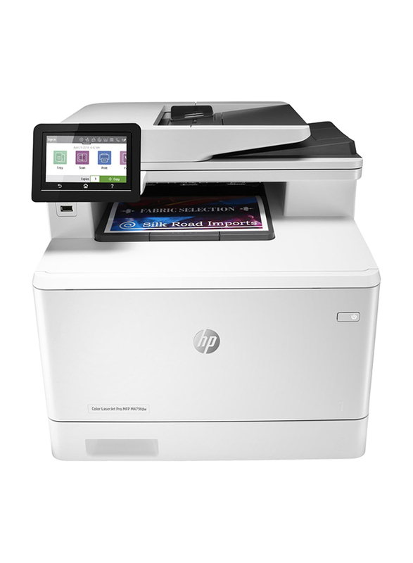 HP Color LaserJet Pro MFP M479FDW Laser Printer, W1A80A, White
