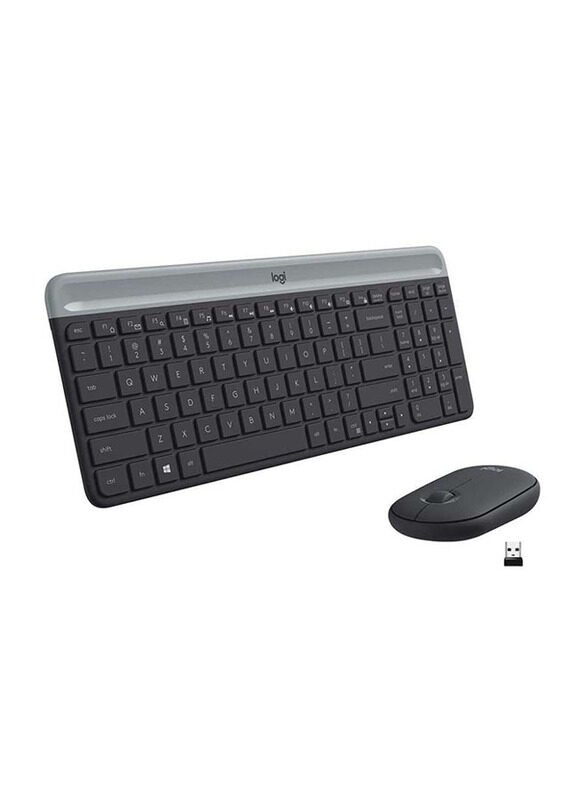 

Logitech MK470 Slim Wireless English Keyboard and Mouse Combo Set, Graphite