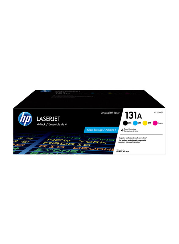 HP 131A Black, Cyan, Magenta, Yellow Original Ink Advantage LaserJet Toner Cartridge, 4 Pieces