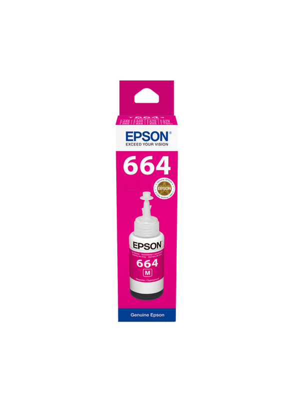 Epson T6643 Magenta Ecotank Ink Bottle, 70ml