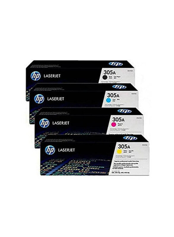 

HP 305A Black and Tri-Color LaserJet Toner Cartridge, 4 Pieces