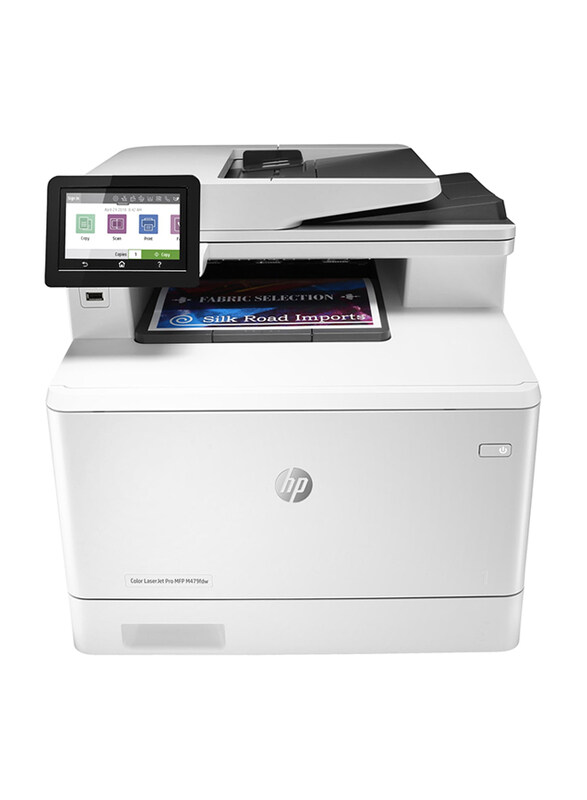 

HP Color LaserJet Pro MFP M479FDW Laser Printer, W1A80A, White