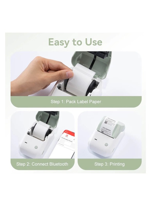 B1 Inkless Label Maker with Tape  Create Professional Labels with Ease Light Sand