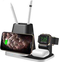 AS2 4-in-1 Wireless Charger for Apple iPhone Devices, Black
