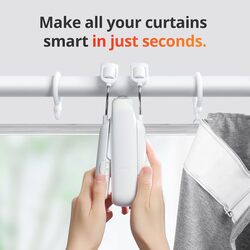 SwitchBot Automatic Curtain Opener   Bluetooth Remote Control Smart Curtain with App, Upgraded High Performance Motor, Add SwitchBot Hub to Work with Alexa, Google Home, HomeKit  Curtain 3, Rod