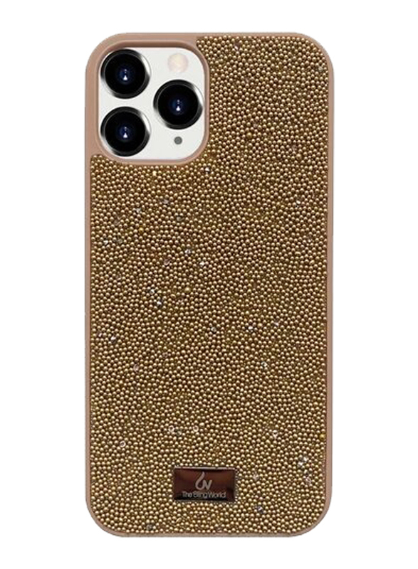 Bling Apple iPhone 13 Pro Mobile Phone Case Cover, Gold