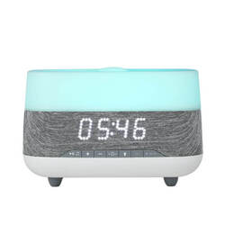 Bluetooth Clock Aromatherapy Humidifier Speaker with 7 Color Ambient Light