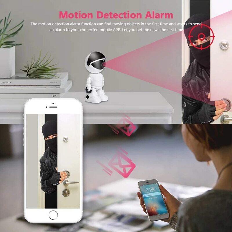 Wldoca 1080P Robot Intelligent Auto Tracking Wireless Camera, White