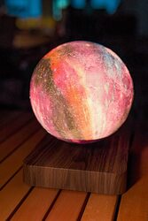 Hcnt Levitating 3D Printed Floating and Spinning LED Moon Lamp, Multicolour