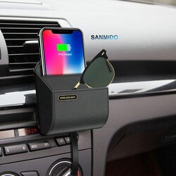 AS2 Wireless Box Fast Phone Charging Car Charger Stand, Black