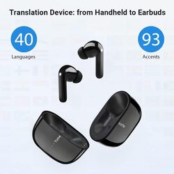 Timekettle M3 Language Translator Earbuds, Two Way Translator Device with APP for 40 Languages and 93 Accents Online and Offline