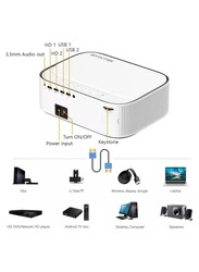 BYINTEK K45 Full HD Smart Projector for Home 4K 10000 Lumens 2.4G/5G WiFi Bluetooth Android Apps WiFi Display 4D Keystone Electronic Focus