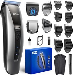 GLAKER Hair Clippers for Men Cordless 3 in 1 Hair Trimmer with 13 Guards, 3 Detachable Blades & Turbo Motor, Professional Mens Beard Grooming Kit