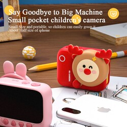 4K Kids Camera 48MP Digital Toy for Kids red color