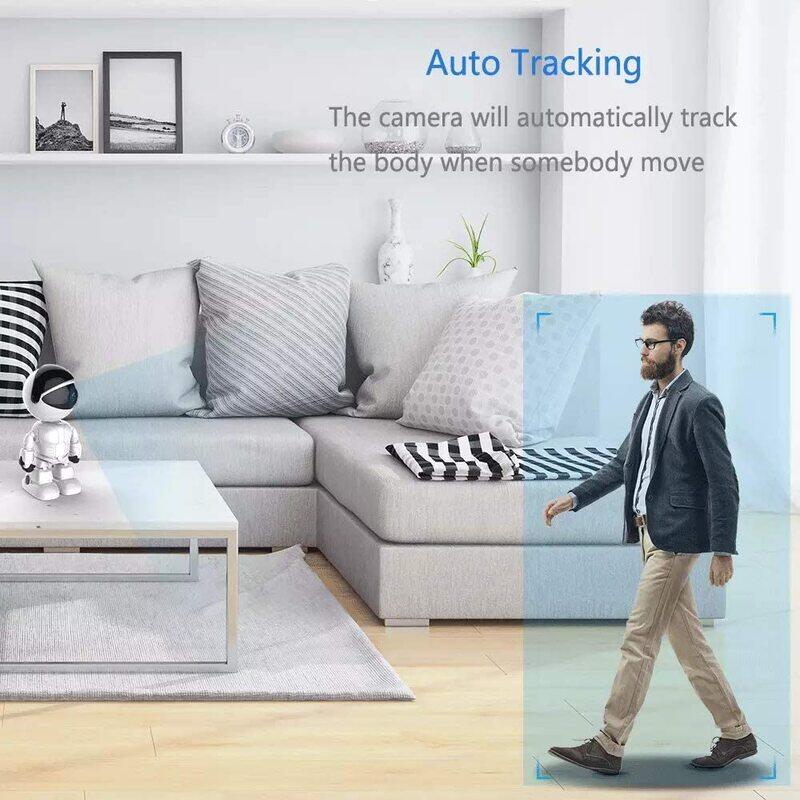 Wldoca 1080P Robot Intelligent Auto Tracking Wireless Camera, White