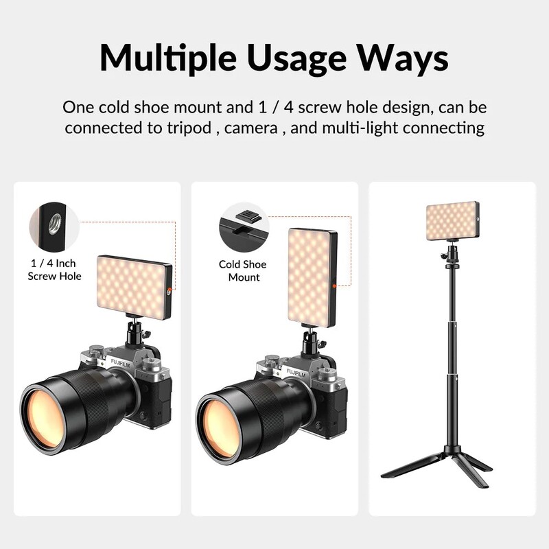 APEXEL FL07 RGB LED Light Panel Vlogging Kit