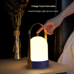 Tubicen Portable Table Lamp with 4000mAh Rechargeable Battery, Blue