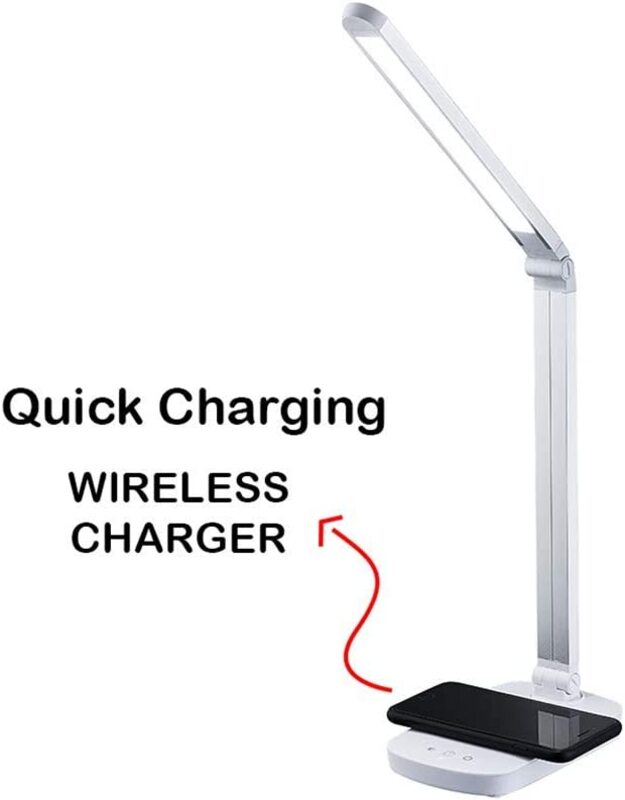 Maxa Yless Queen LED Lamp with Wireless Charger, White