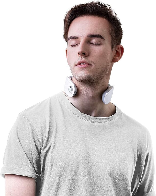 SKG Smart Wireless Neck Massage Equipment with Heating Function, White