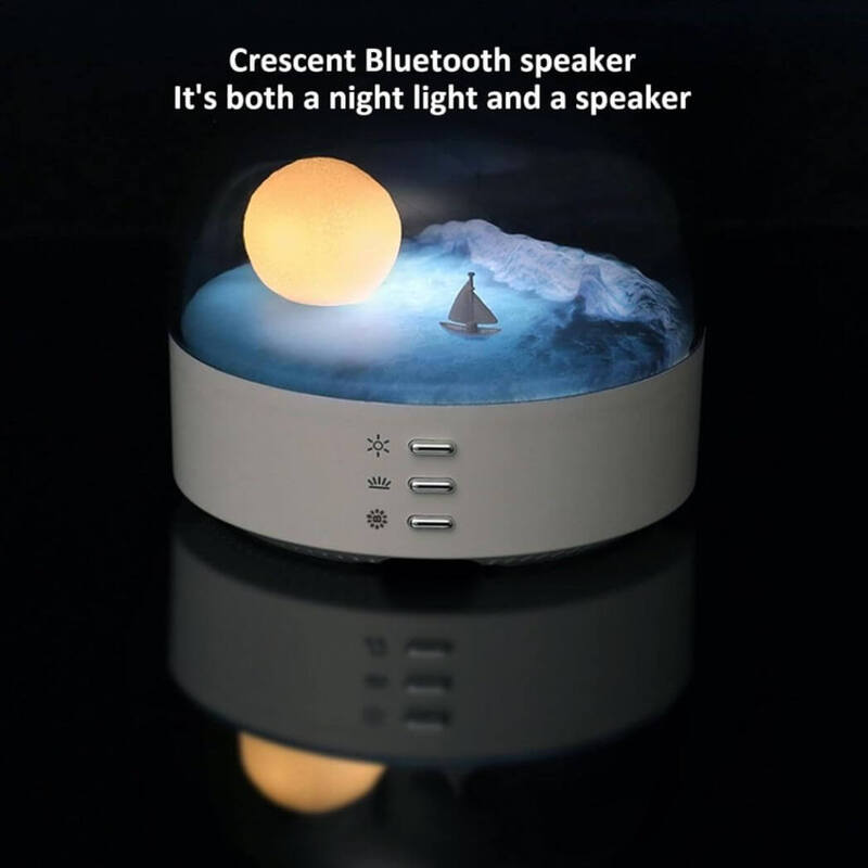 Moon Landscape Lamp With Bluetooth Speaker